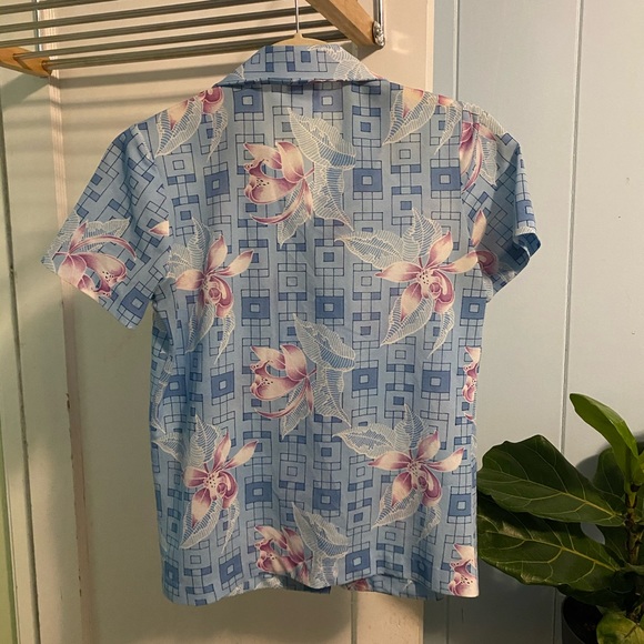 Vintage 80s Graff California Wear polyester blouse - Picture 2 of 10